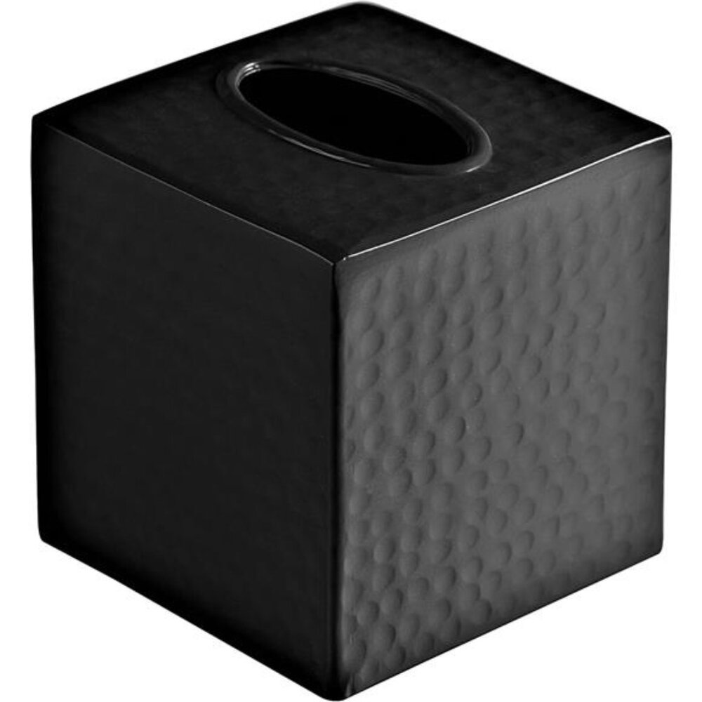 Monarch Abode 19127 Hand Hammered Tissue Box Square Cover Holder & Dispenser -